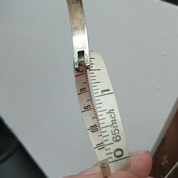 950 silver bracelet silver vintage mop mother of pearl inlay - Picture 9 of 10